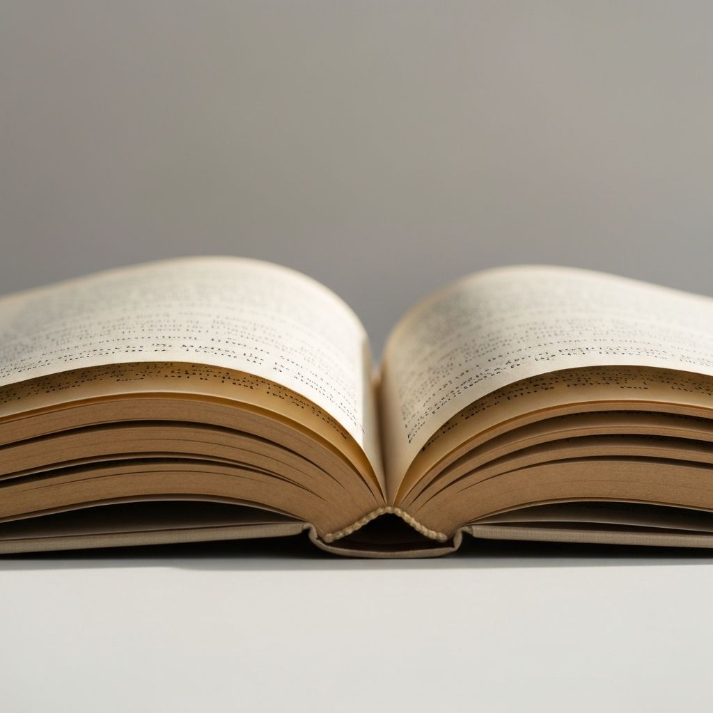 Nyitott könyv természetes fényben, az olvasás és tudás szimbóluma