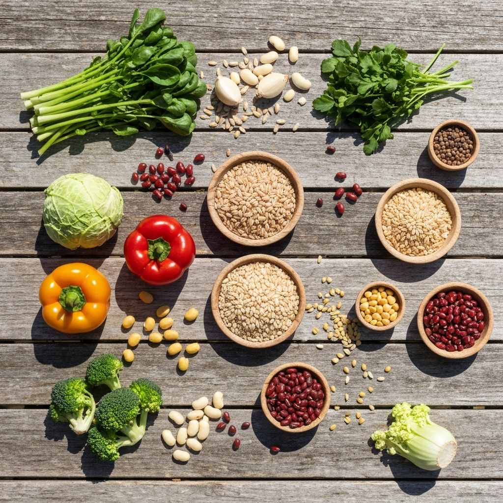 Természetes alapanyagok, friss zöldségek és gabonafélék