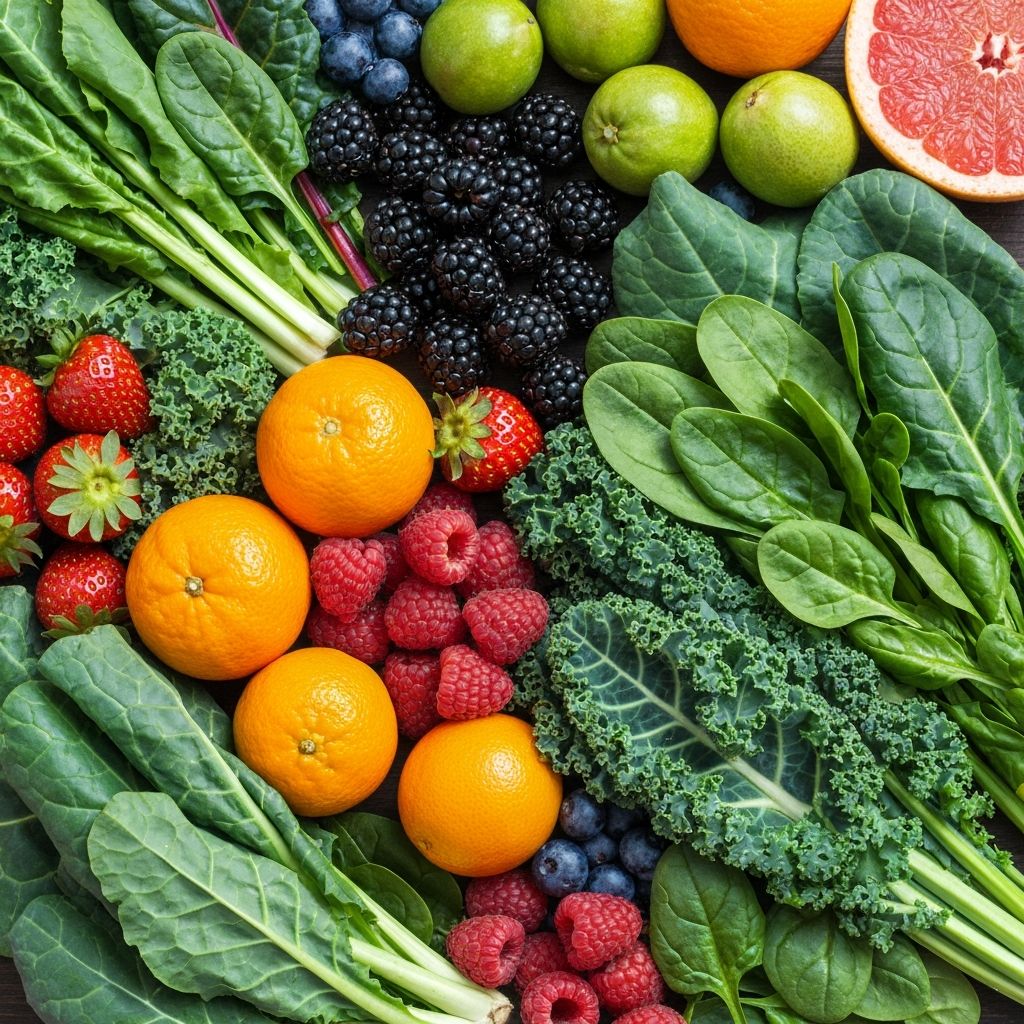 Mikrotápanyagokban gazdag ételek, gyümölcsök és zöldek